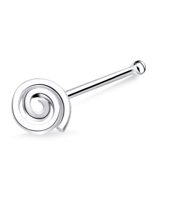 Circular Silver Bone Nose Stud NSKD-717